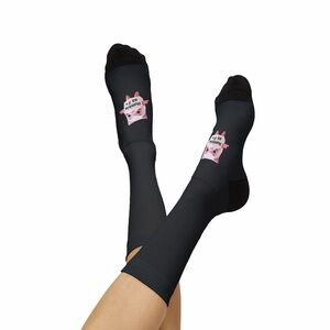 Combo Black Phone Case with Pink Cat Design plus socks!